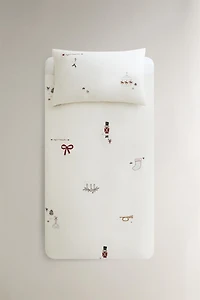 CHILDREN'S CHRISTMAS FIGURE DUVET COVER