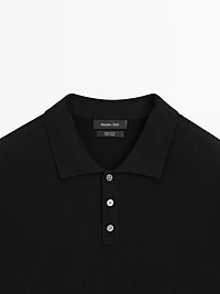 Polo en maille 100 % coton à bord-côte