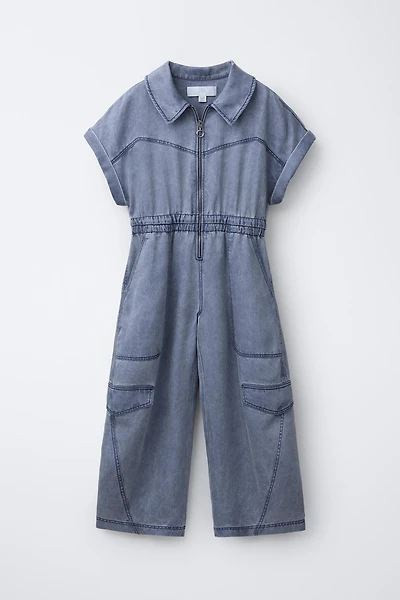 LONG FLOWY CARGO JUMPSUIT