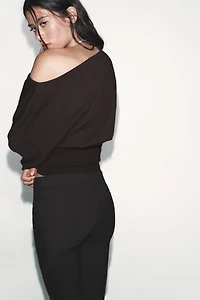 ASYMMETRIC COTTON SWEATSHIRT