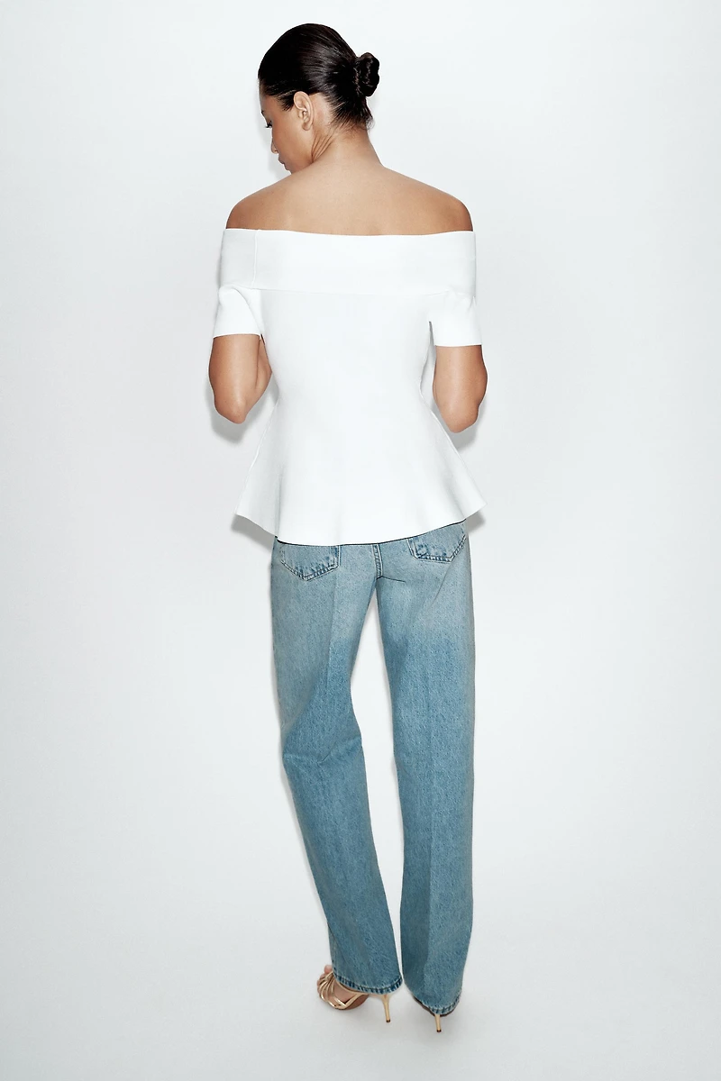 BOAT NECK KNIT TOP