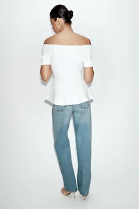 BOAT NECK KNIT TOP