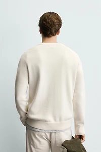 TEXTURED COTTON SWEATER