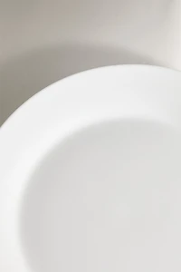 WHITE GLASS DINNER PLATE