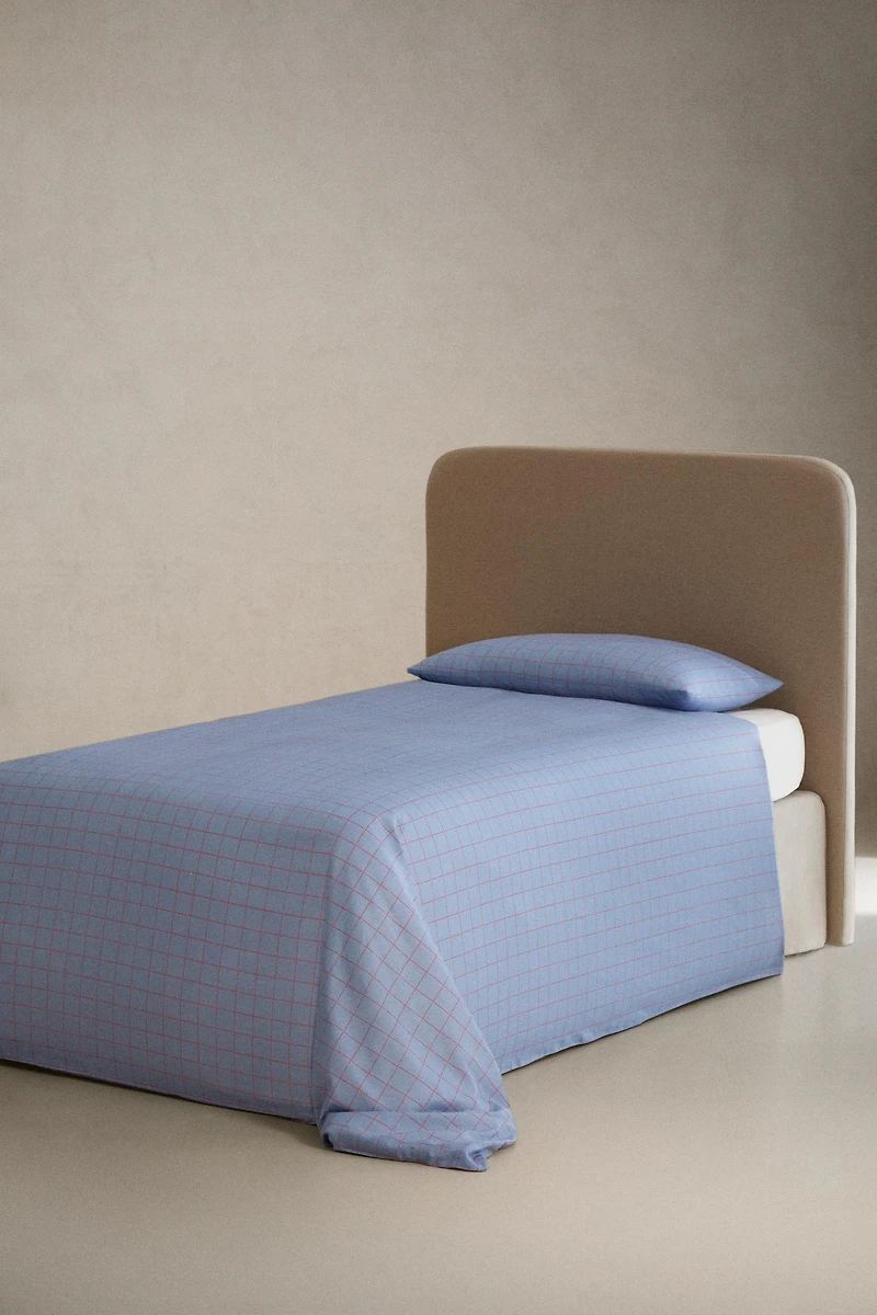 HOUSSE DE COUETTE ENFANT À CARREAUX