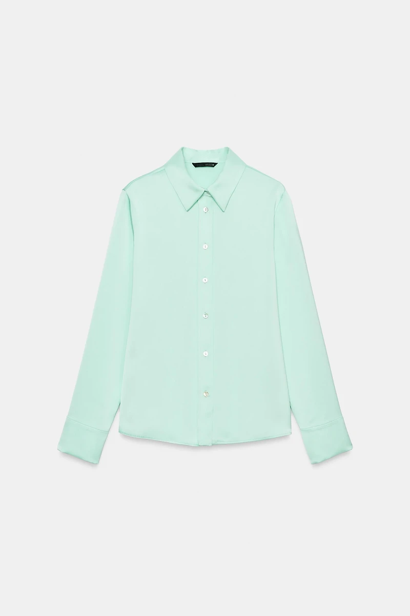 SATIN BACK-TIE SHIRT