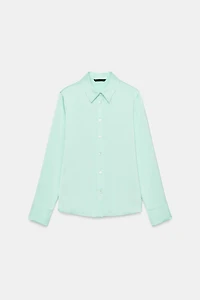 SATIN BACK-TIE SHIRT