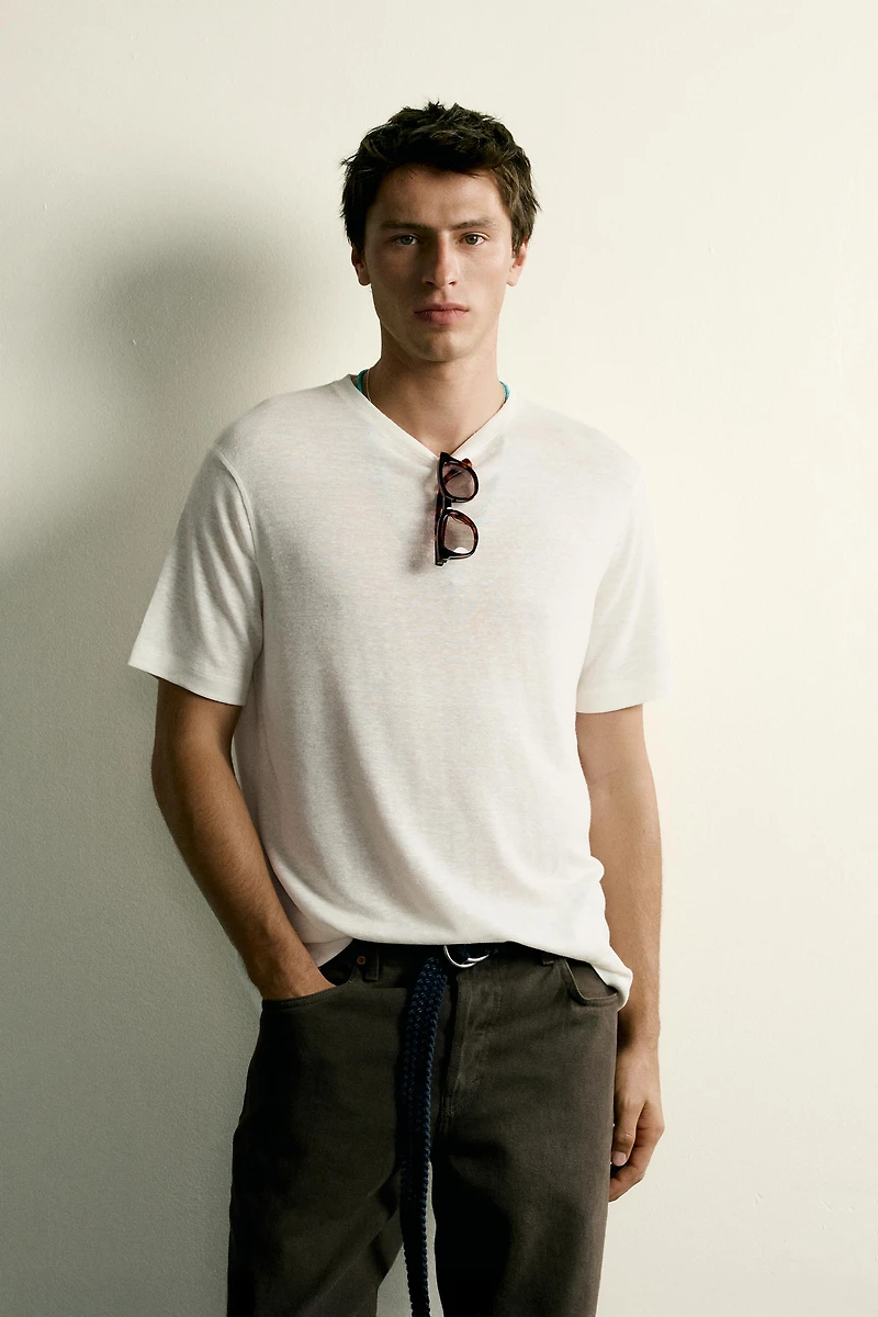 T-SHIRT REGULAR FIT CHANVRE - VISCOSE