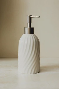 CERAMIC EMBOSSED SOAP DISPENSER