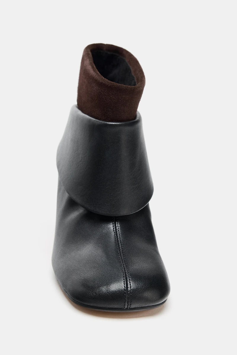 LEATHER HEEL ANKLE BOOTS LIMITED EDITION