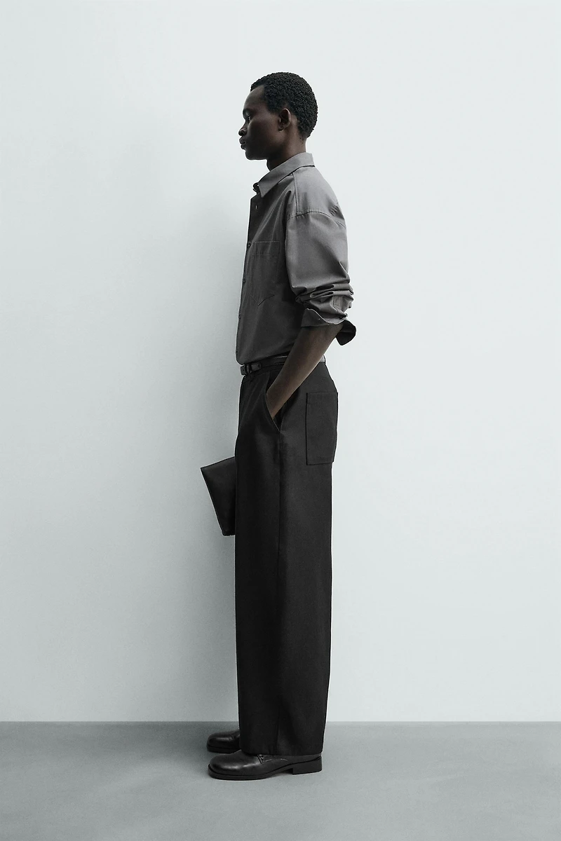 BARREL FIT LYOCELL - COTTON PANTS