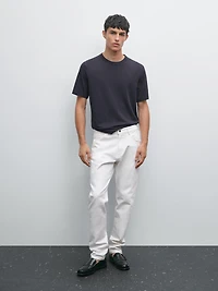 Short sleeve cotton blend T-shirt