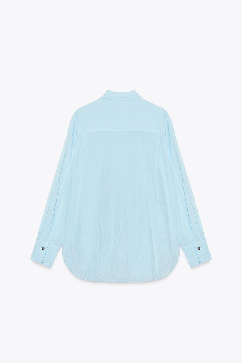 ZW COLLECTION WRINKLED BUTTON SHIRT