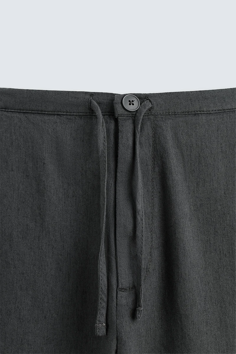 COTTON LINEN PANTS
