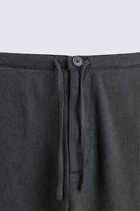 COTTON LINEN PANTS