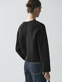 Cotton knit cardigan