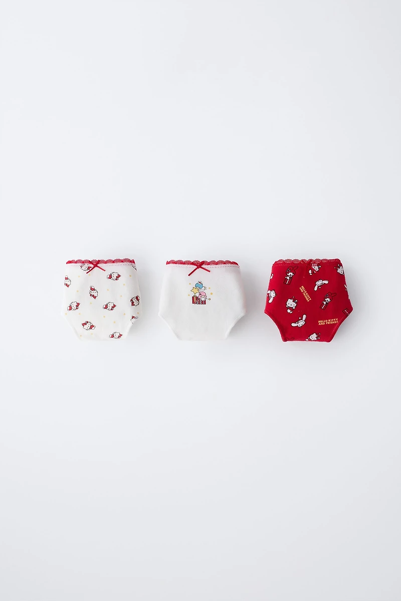 6- ANS/ LOT DE TROIS CULOTTES HELLO KITTY © SANRIO