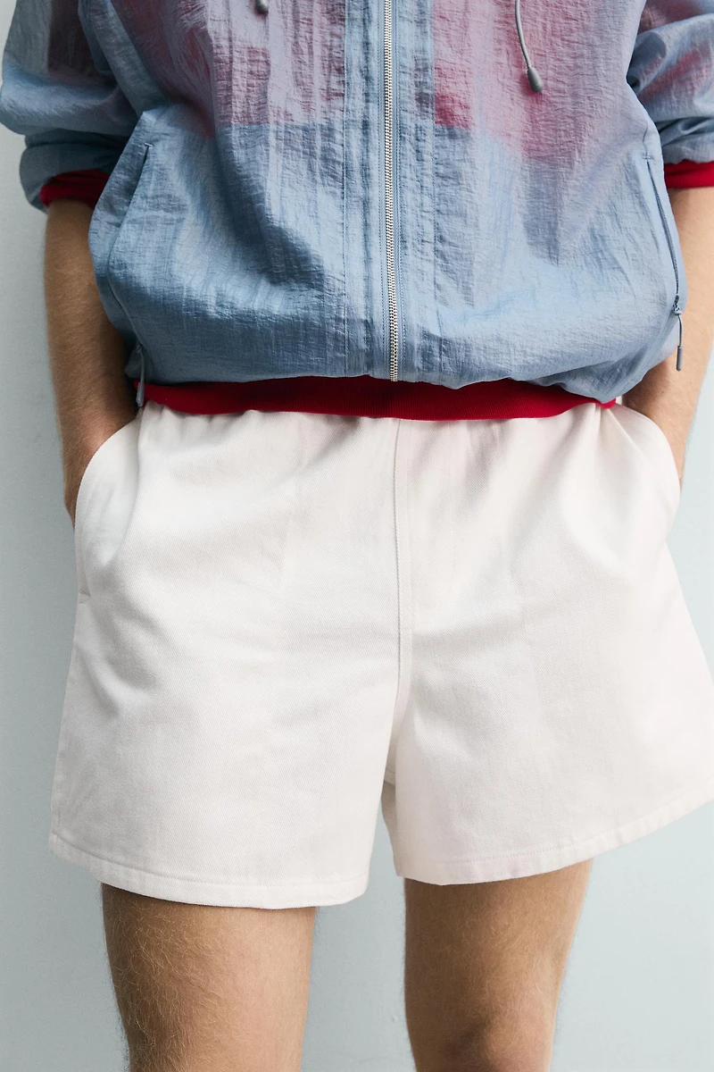 RELAXED FIT TEXTURED SHORTS