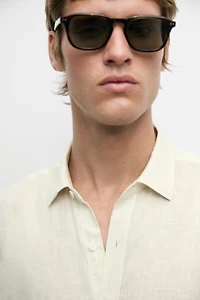 100% linen regular fit shirt