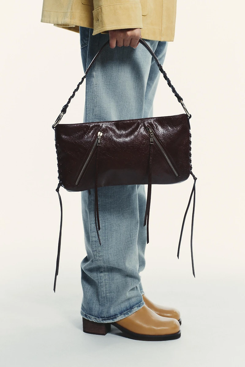 ZIPPER SHOULDER BAG