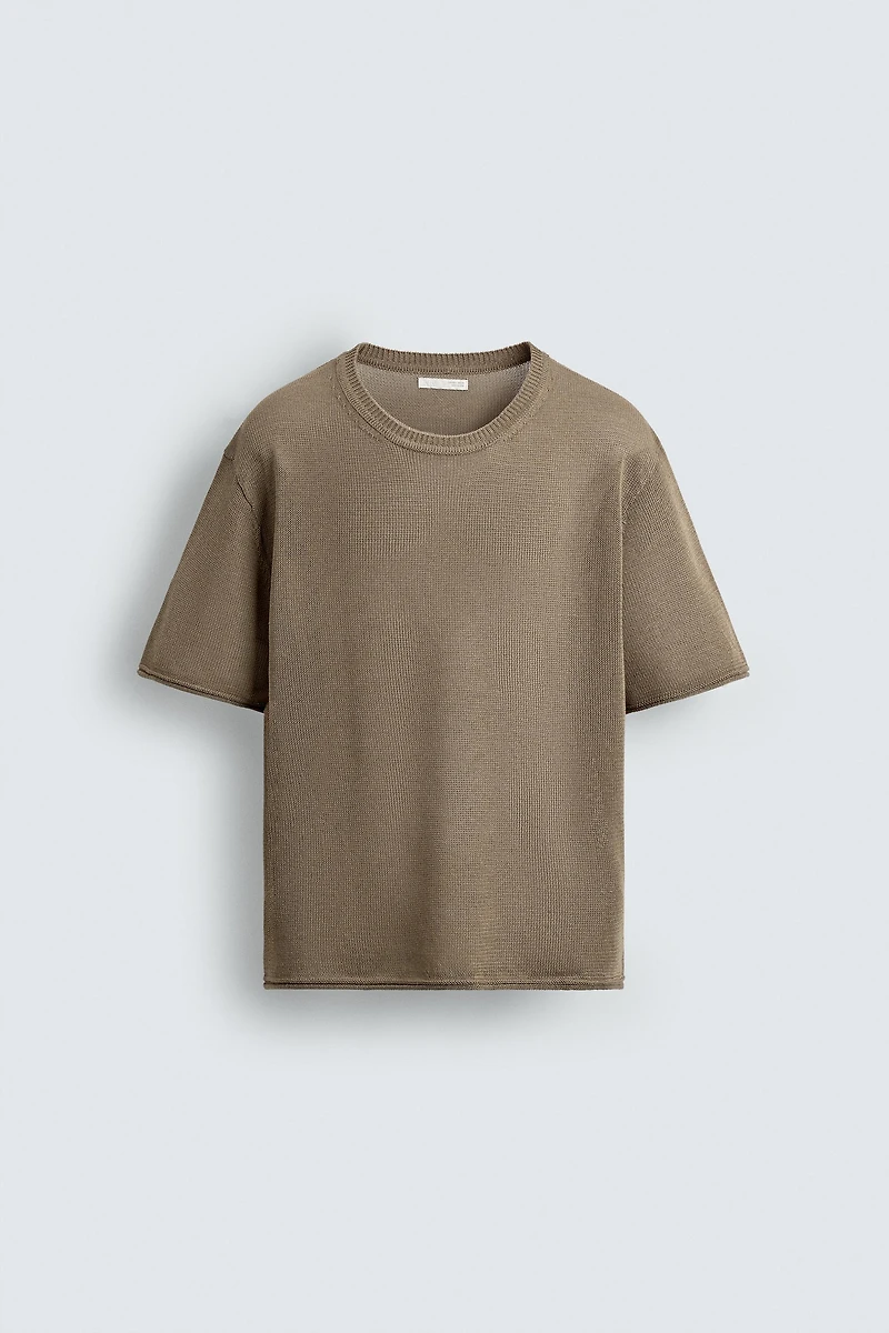 T-SHIRT EN MAILLE STRUCTURÉE