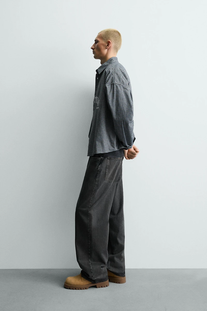 EMBROIDERED PLAID SHIRT