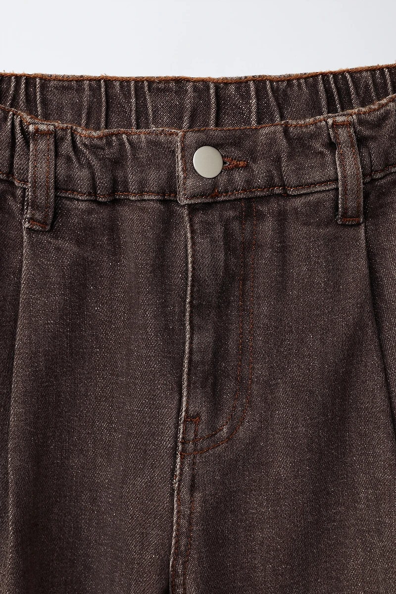 JEANS BALLOON EFFET DÉLAVÉ