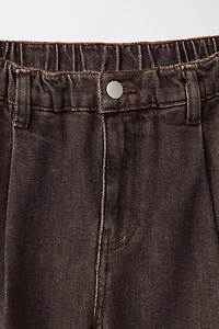 JEANS BALLOON EFFET DÉLAVÉ