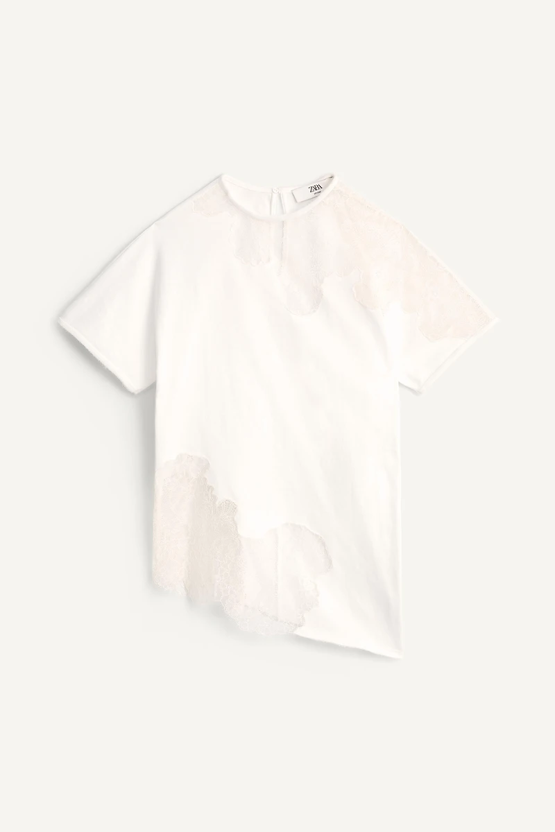 LIMITED EDITION ASYMMETRIC LACE T-SHIRT