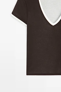 T-shirt 100 % coton superposé