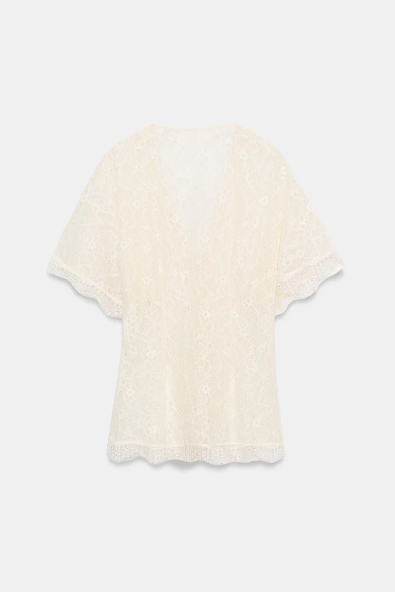 LACE BUTTON TOP