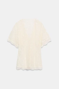 LACE BUTTON TOP