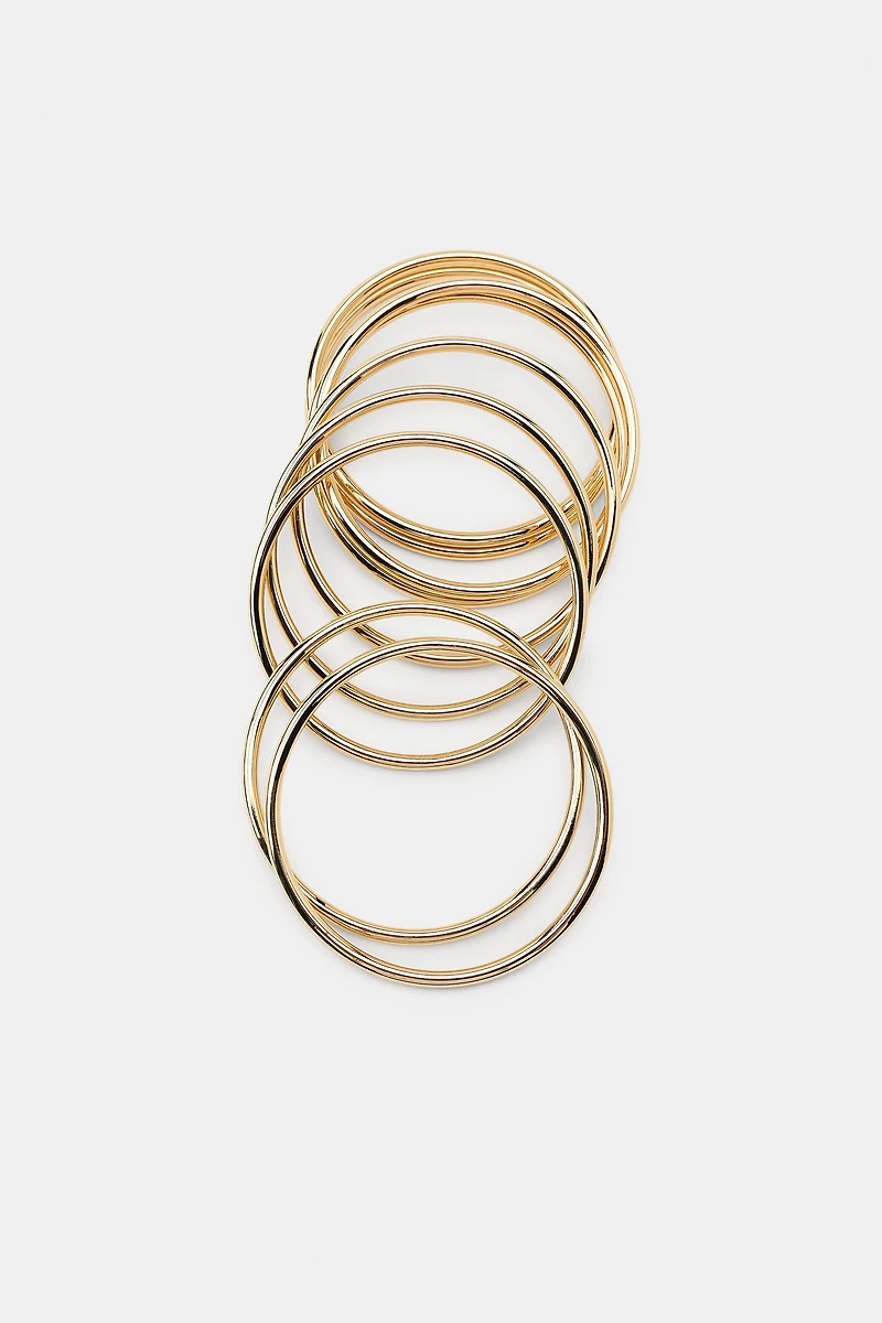 PACK OF 9 RIGID METAL BRACELETS