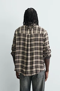RELAXED FIT PLAID SHIRT