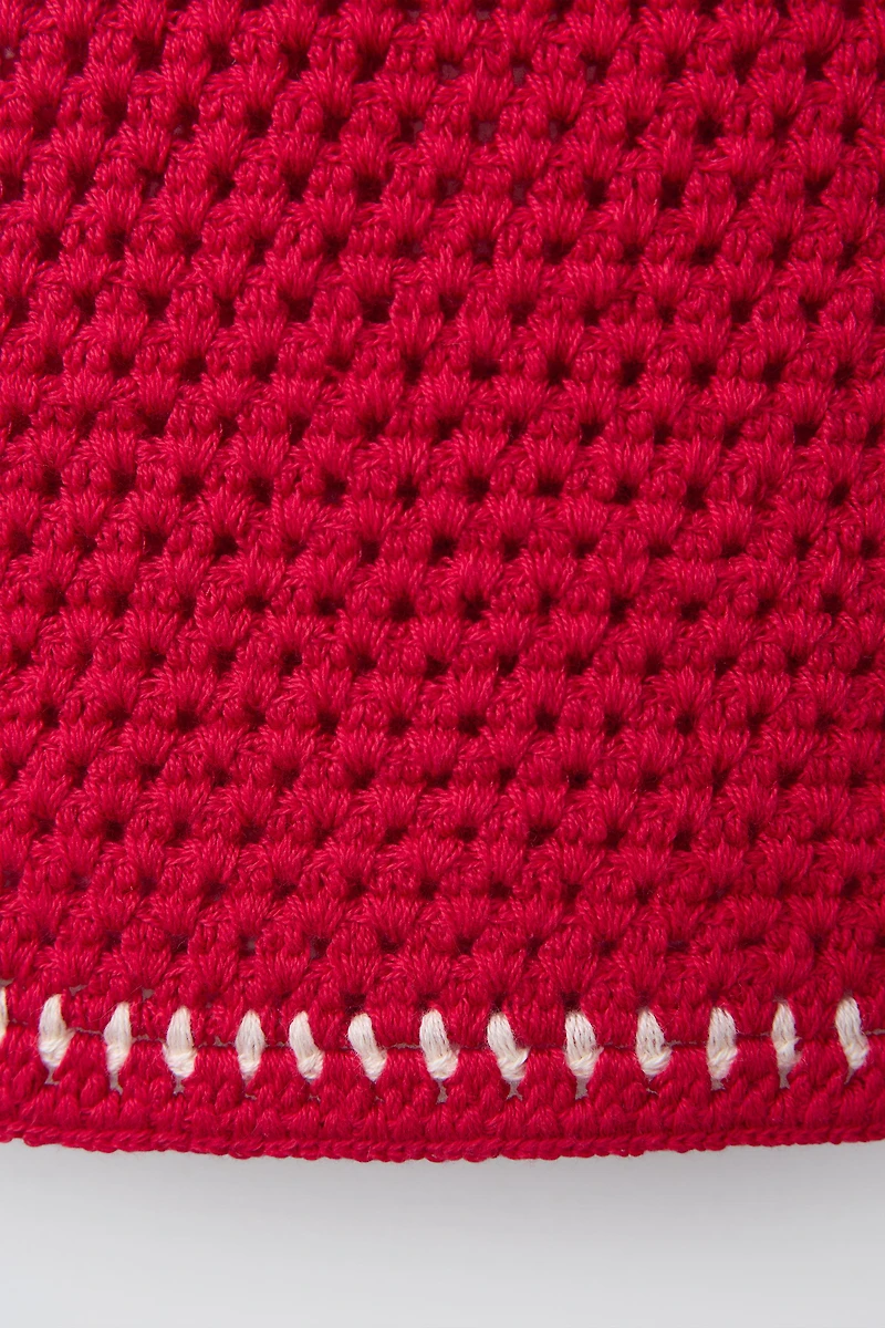 TOP EN CROCHET À CERISES