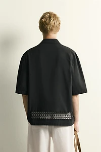 RELAXED FIT SHIRT WITH CONTRAST TRIM