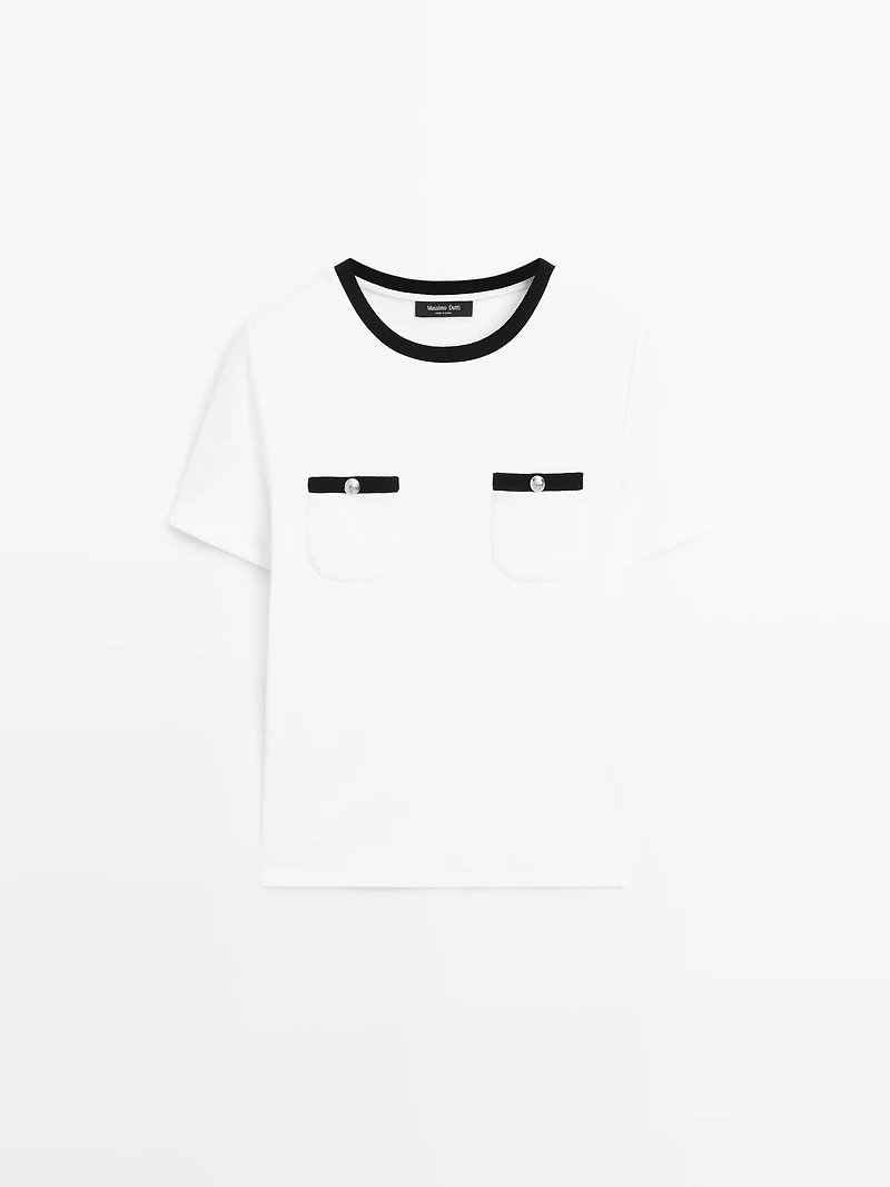 Short sleeve T-shirt with pocket details