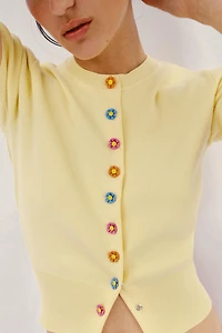 FLORAL BUTTON CARDIGAN