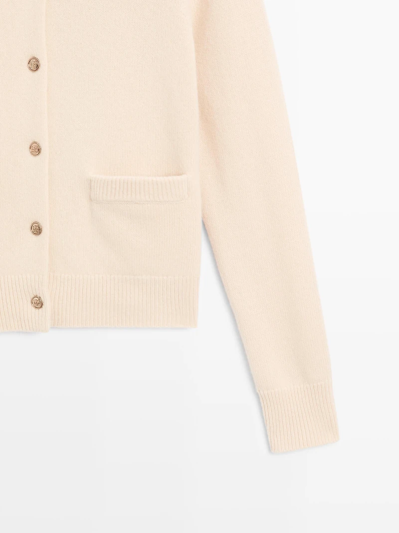 Cardigan boutons dorés