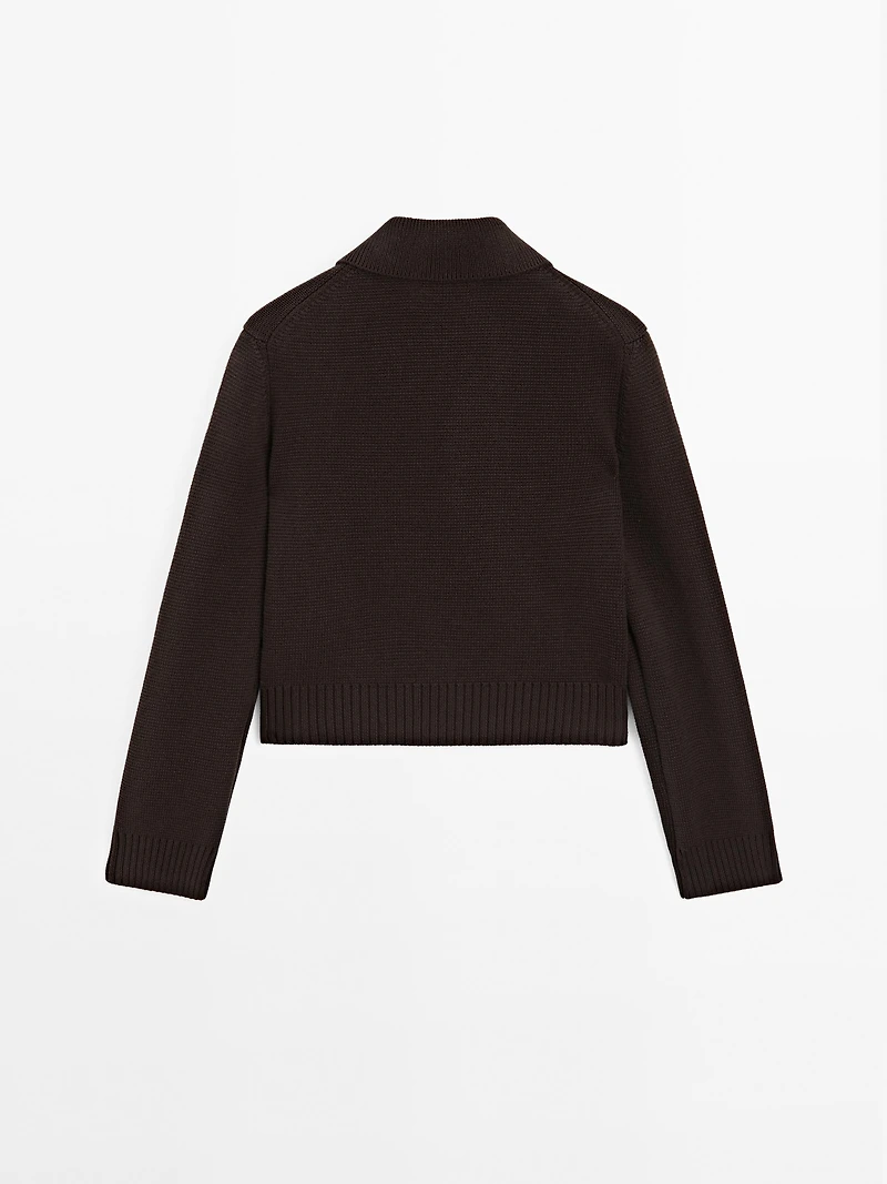 Gilet en maille à double boutonnage 100 % coton