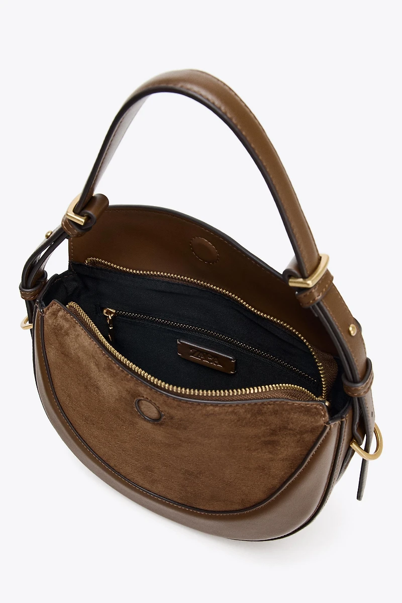 SAC BANDOULIÈRE AVEC RABAT EN CUIR