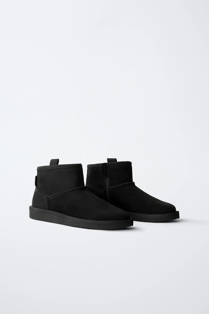 FAUX FUR ANKLE BOOTS