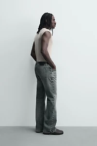 STRAIGHT FIT BOOTCUT SLIT JEANS