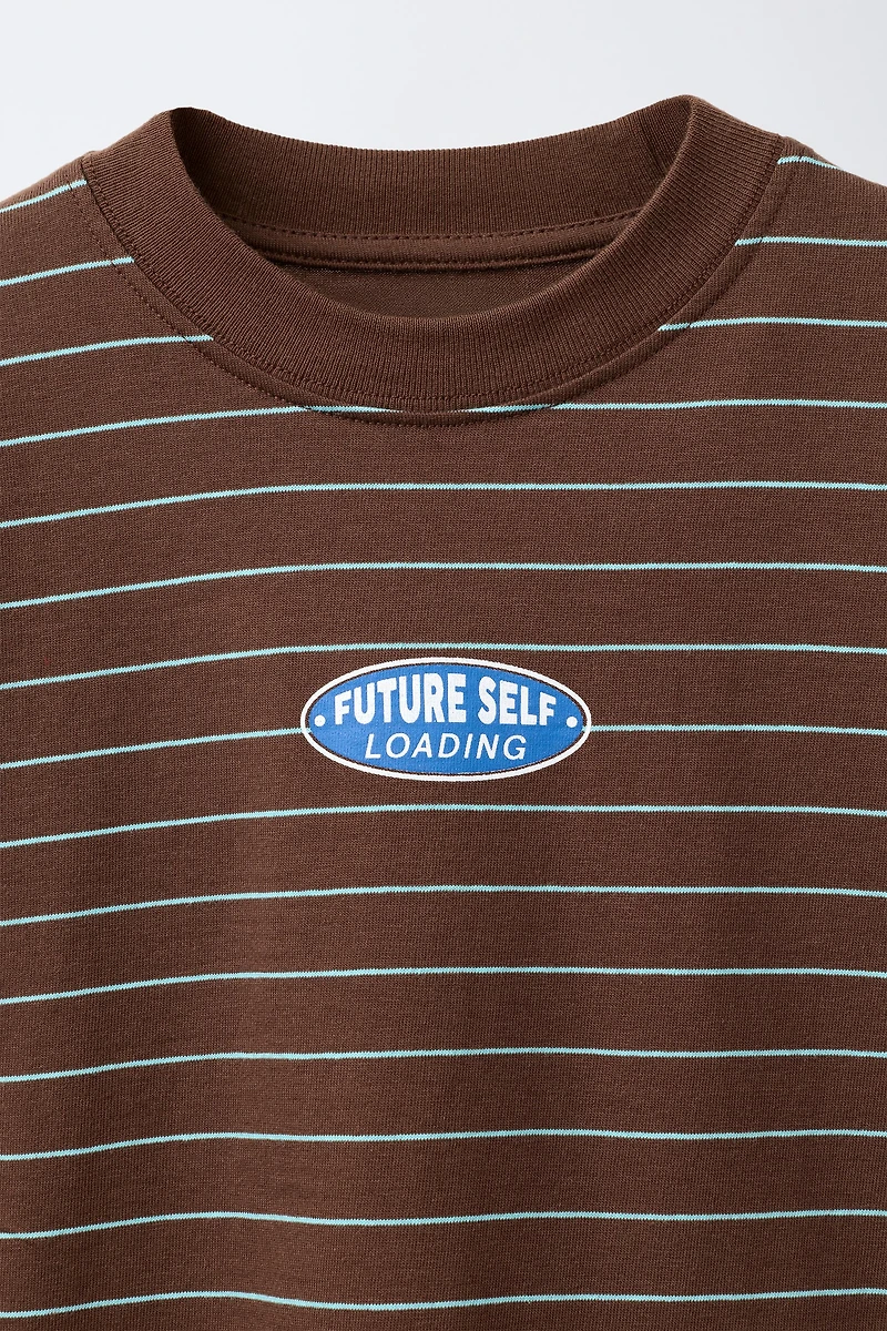 STRIPED PRINT T-SHIRT