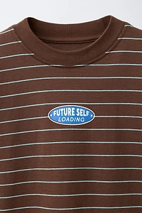 STRIPED PRINT T-SHIRT