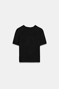 BASIC SHORT SLEEVE KNIT JUMPER