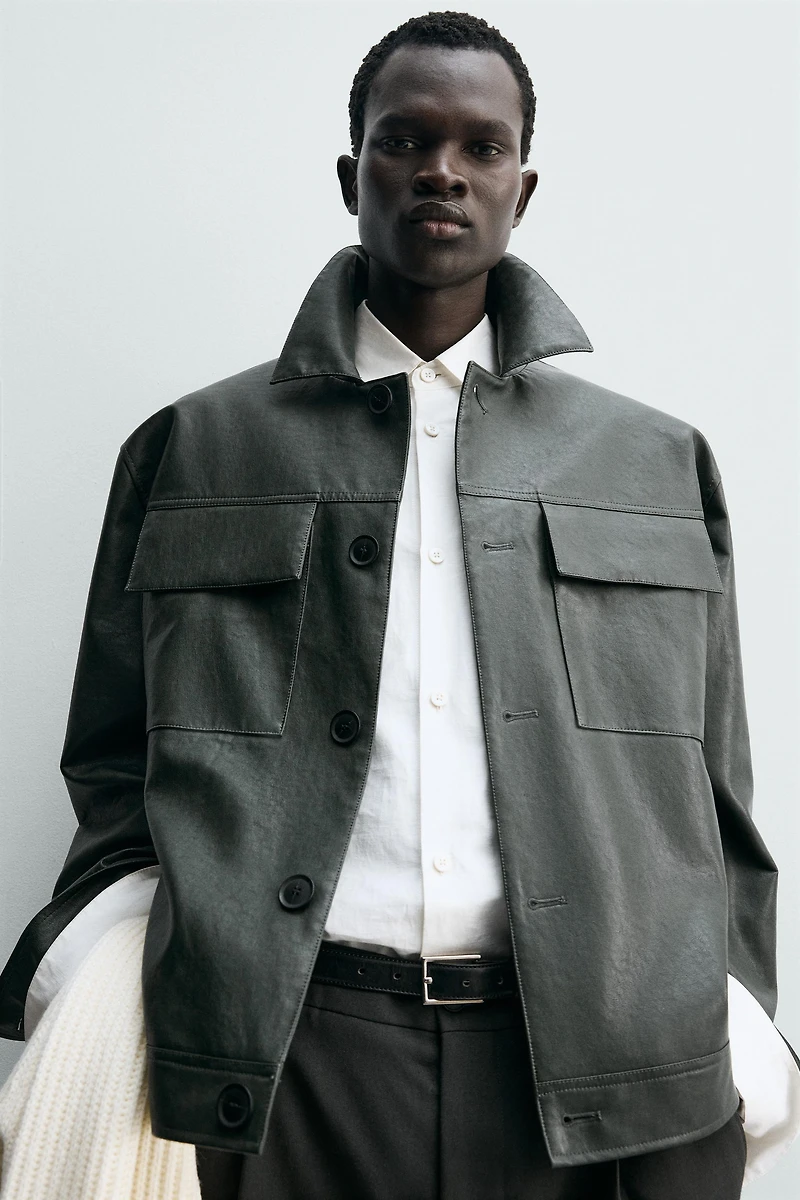 FAUX LEATHER JACKET