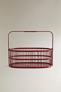 CORBEILLE BAMBOU LAQUÉ ANSE