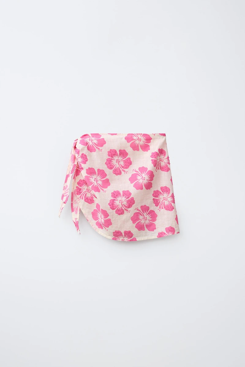 HIBISCUS BEADED PAREO