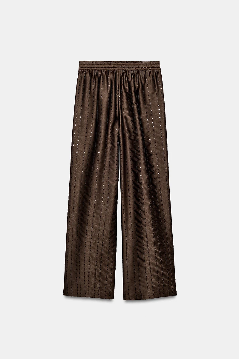 FLOWY SEQUIN PANTS